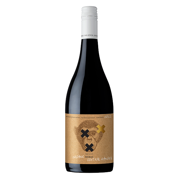 No Evil Organic Shiraz with plum, cherry, and subtle spice notes.