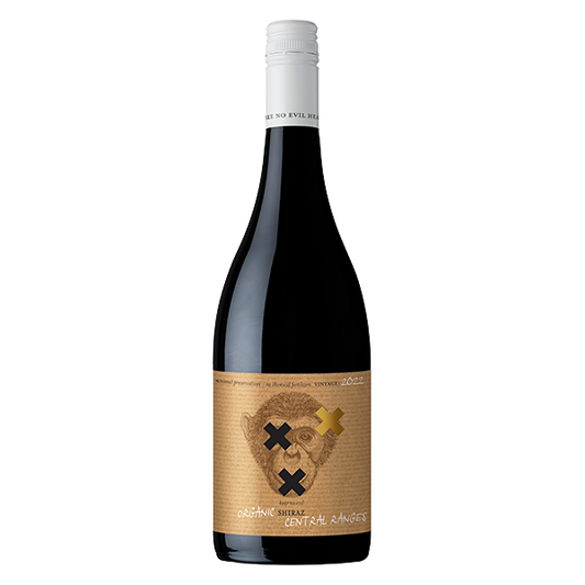 No Evil Organic Shiraz with plum, cherry, and subtle spice notes.