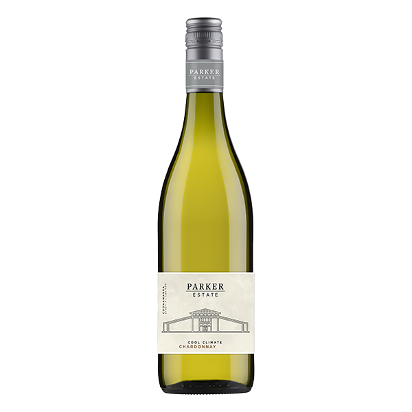 Parker Estate Cool Climate Chardonnay, a vibrant Coonawarra white wine with citrus, melon, and a creamy texture.