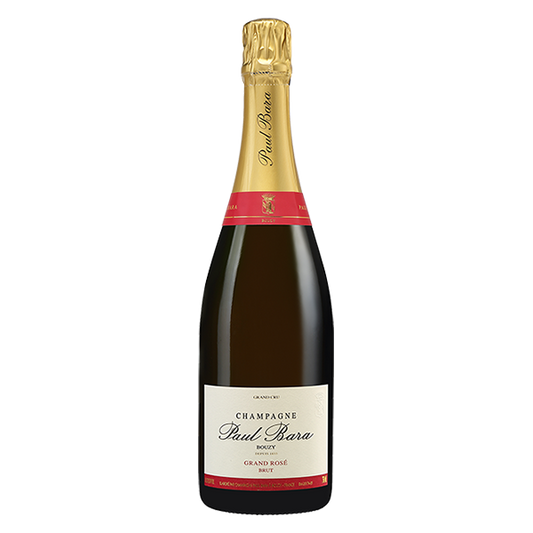 Paul Bara NV Grand Rosé Brut Champagne with vibrant red berries, floral notes, and a refined, elegant finish.