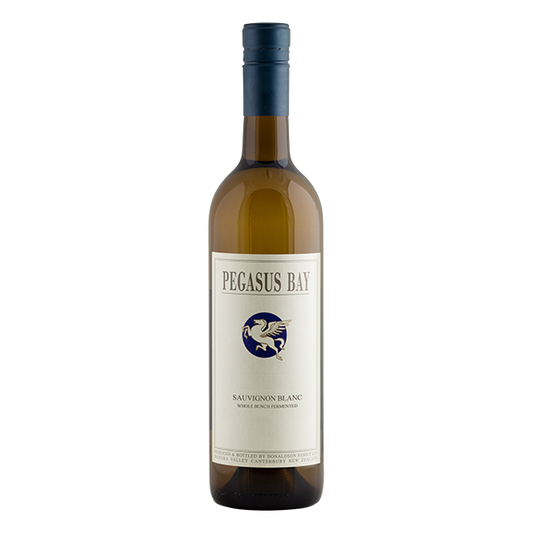Pegasus Bay Sauvignon Blanc, a 95-point North Canterbury white wine with exotic fruit, mineral depth, and vibrant acidity.