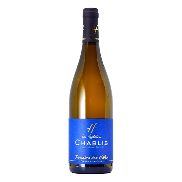 Pierrick Laroche Chablis Les Chatillons with citrus, tropical fruit, fine acidity, and a crisp, mineral-driven finish.