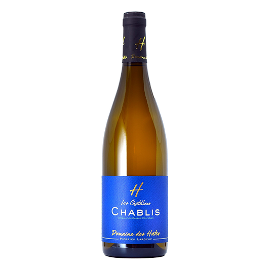 Pierrick Laroche Chablis Les Chatillons with citrus, tropical fruit, fine acidity, and a crisp, mineral-driven finish.