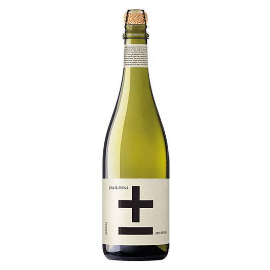 Plus & Minus Zero Alcohol Prosecco with citrus, green apple, and a crisp, refreshing finish.