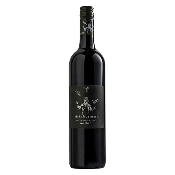 Risky Business Malbec, a rich Great Southern red wine with plum, dark berries, and fine tannins.