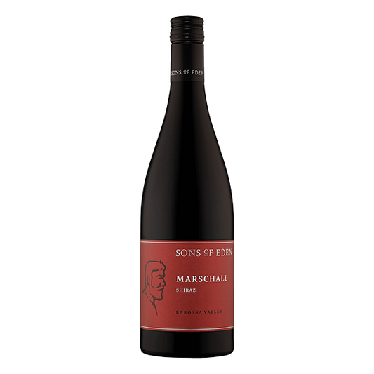 Sons of Eden Marschall Barossa Shiraz with dark cherry, wild berries, velvety tannins, and bright freshness.