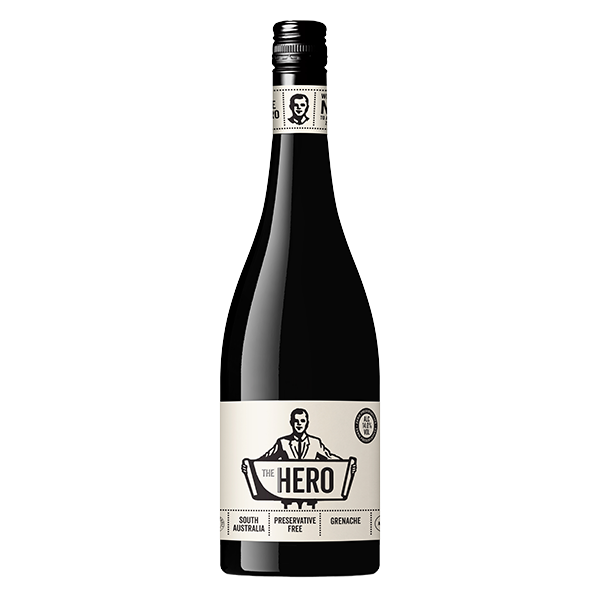 The Hero Grenache with bright raspberry, sweet red berries, and a delicate earthy finish.