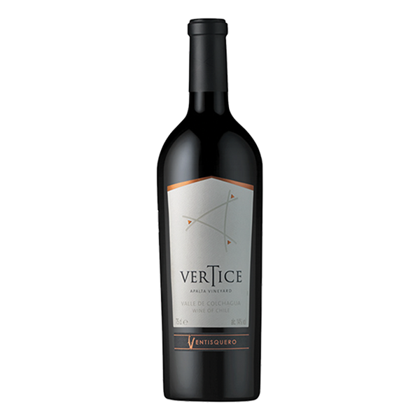 Viña Ventisquero Vertice, a bold Chilean red with black fruit, silky tannins, and earthy spice notes.