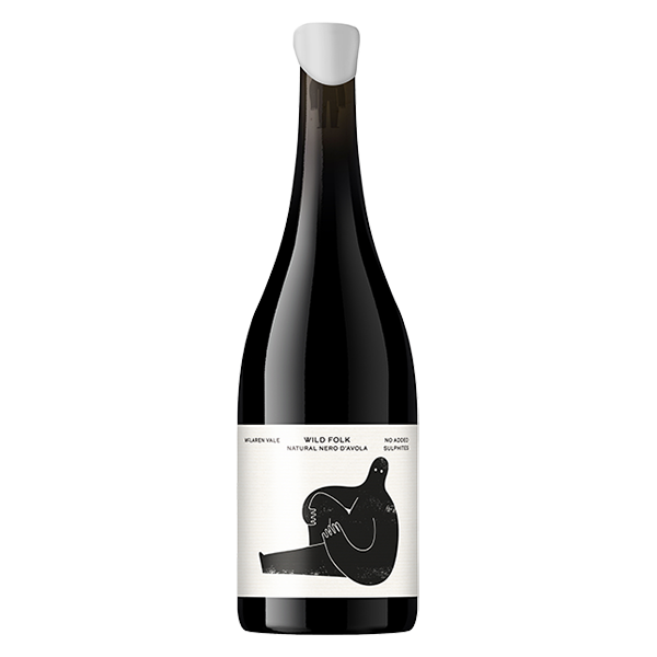 Wild Folk Natural Nero d’Avola with bright red berries, savoury notes, and a smooth, earthy finish from McLaren Vale.