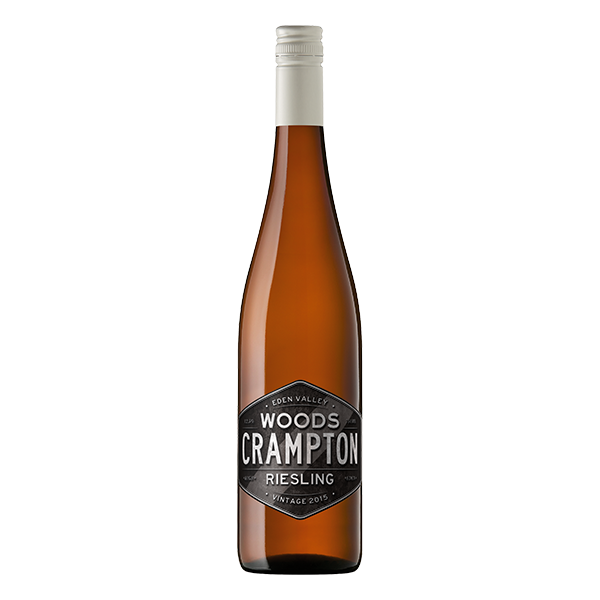 Woods Crampton Black Label Riesling with citrus, floral notes, and a pristine mineral finish from Eden Valley.