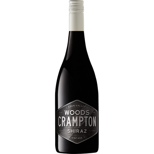 Woods Crampton Black Label Shiraz with dark berry, spice, and silky tannins from Barossa.